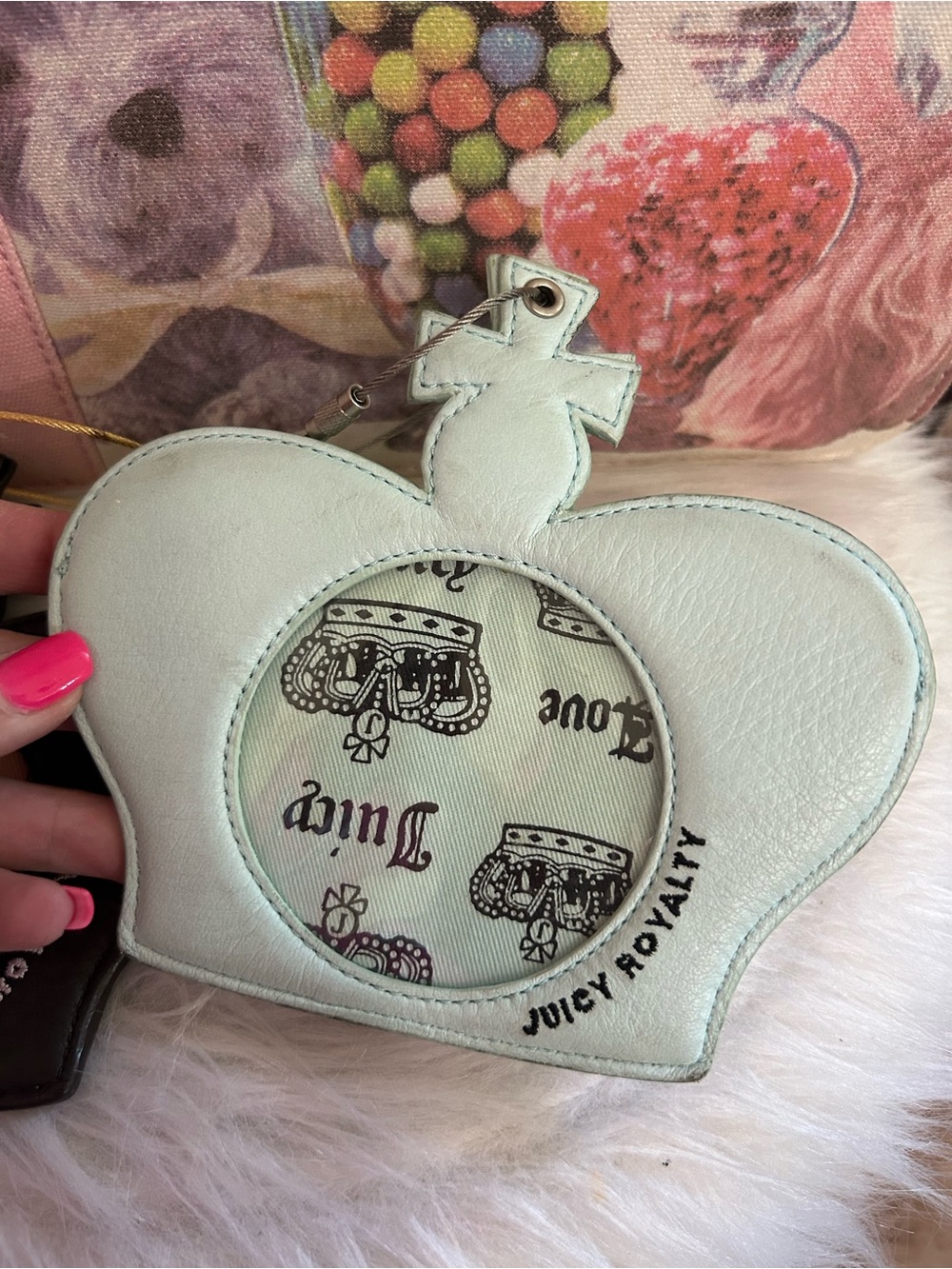 Rare Vintage Juicy Couture Set Of 2 Crown Shaped Scottie Dog Luggage Tags - Picture 4 of 11